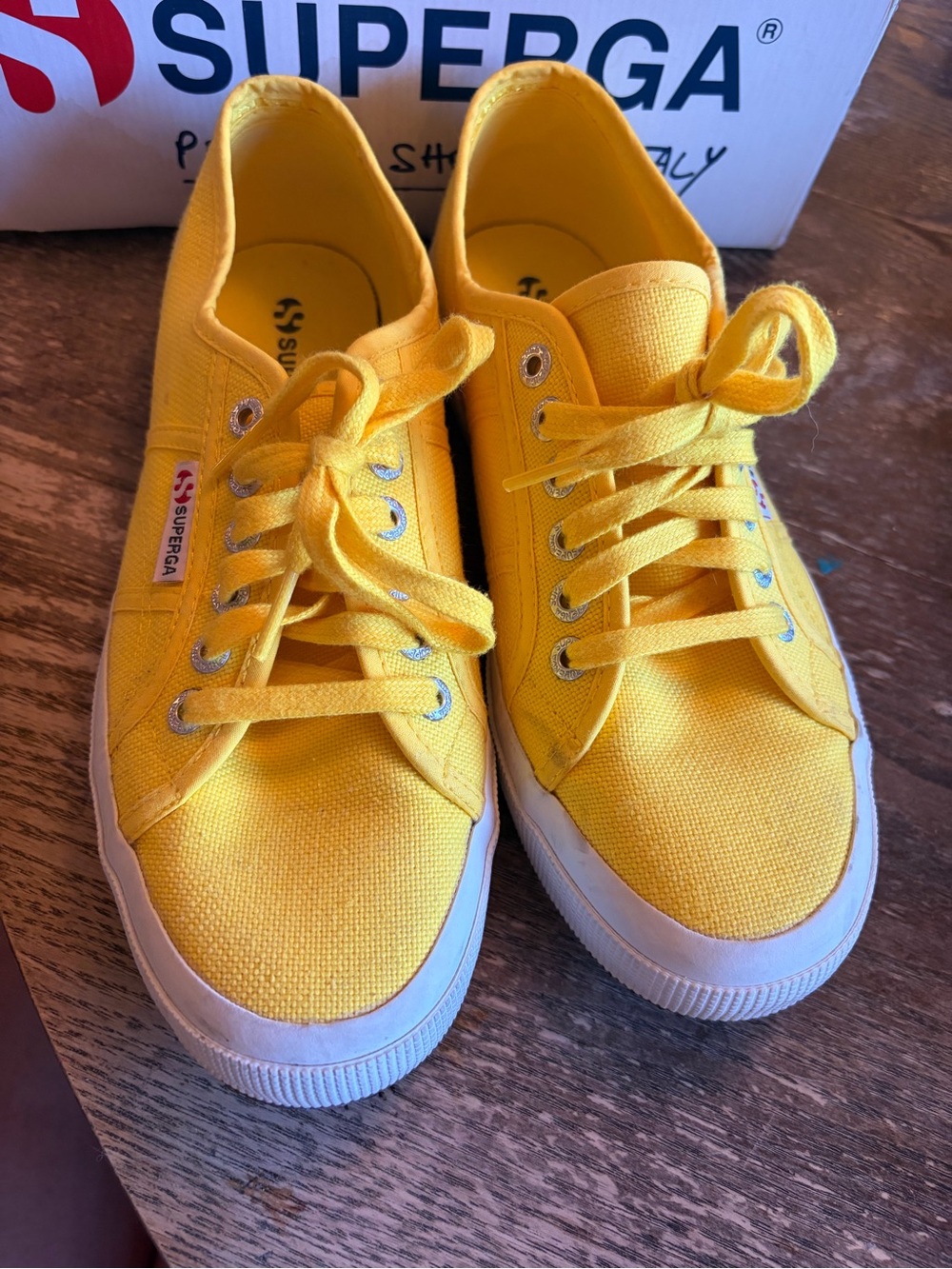 Superga Yellow Canvas Low-Top Sneakers - Women's Casual Shoes - Picture 5 of 11